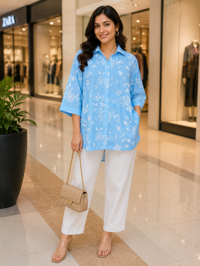 yellow-floral-Embroidery-shirt