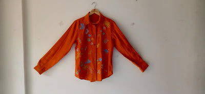 Amber Bloom Floral Linen Shirt