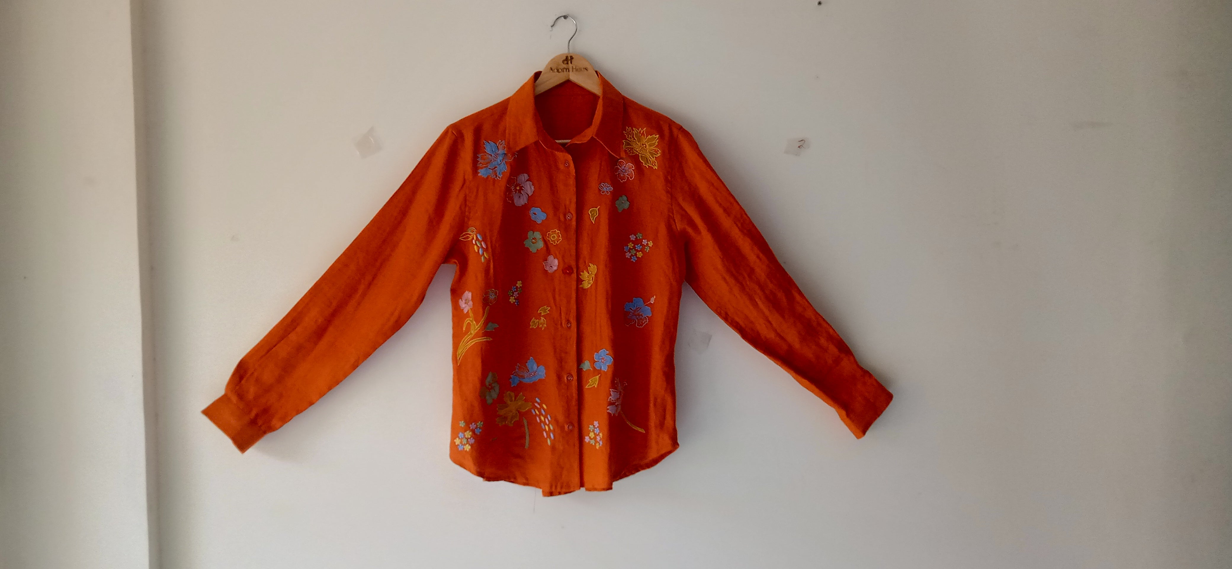 Amber Bloom Floral Linen Shirt