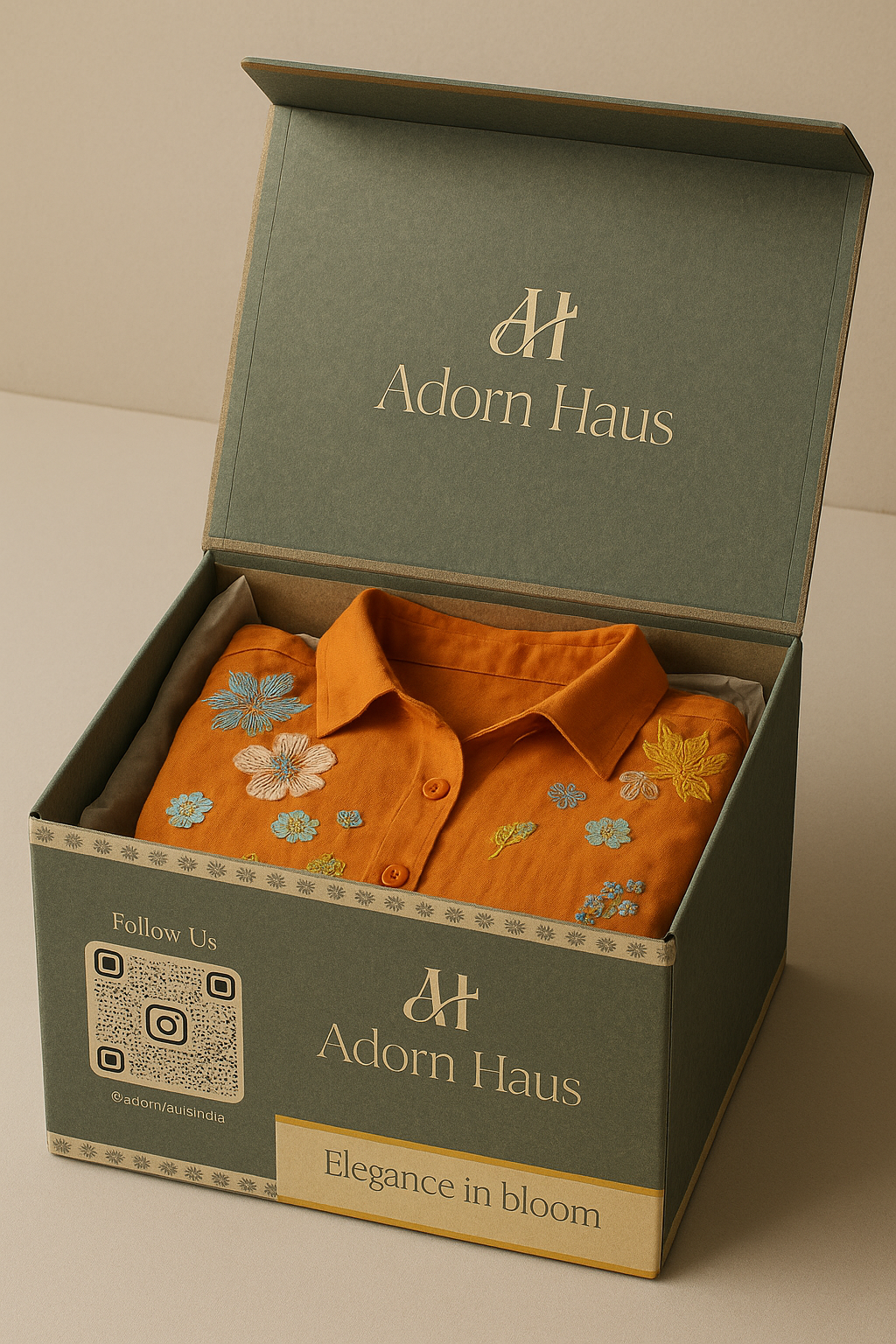 Amber Bloom Floral Linen Shirt