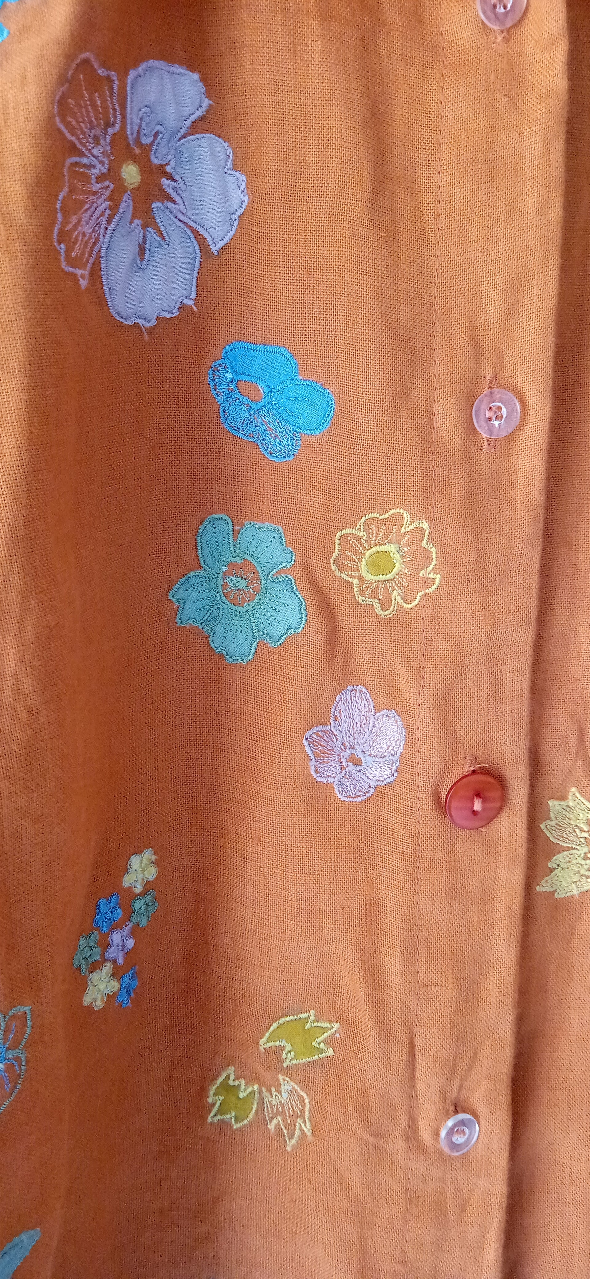 Amber Bloom Floral Linen Shirt