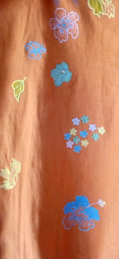 Amber Bloom Floral Linen Shirt