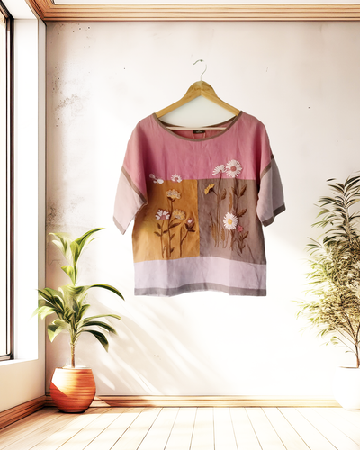 Rosewood Panel Embroidered Top