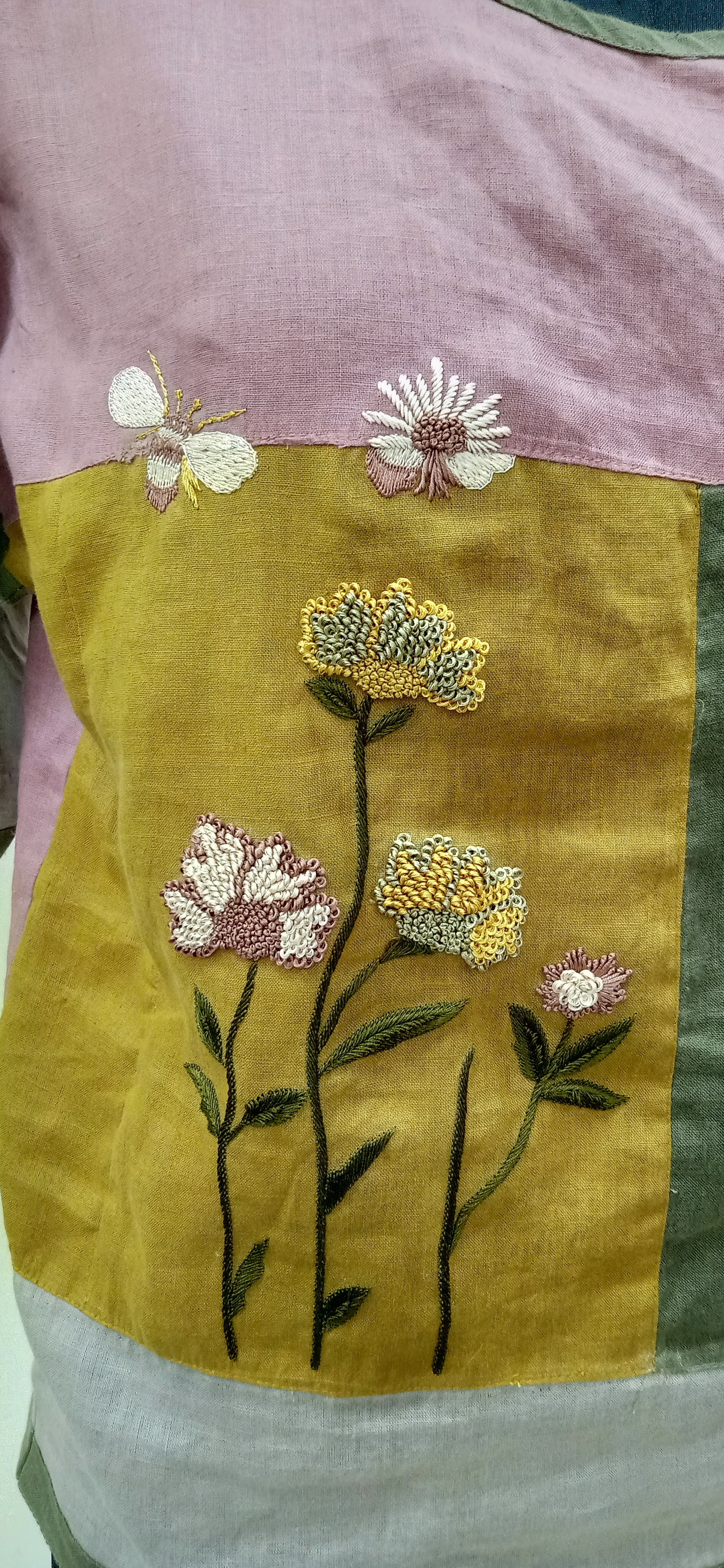 Rosewood Panel Embroidered Top