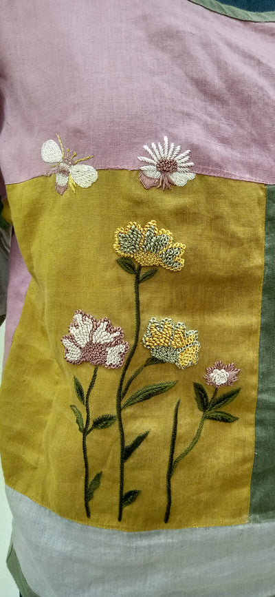 Rosewood Panel Embroidered Top