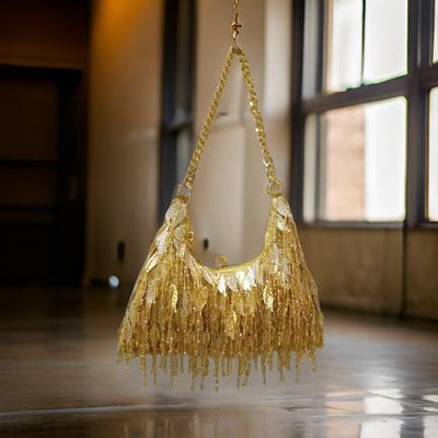 Golden Tassels Potli